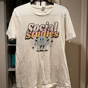 Bella Canvas Social Studies Teacher Graphic Tee - Cream